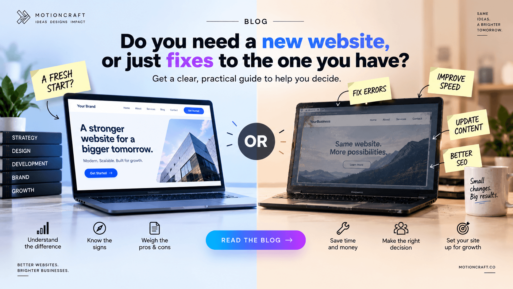 Do you need a new website, or just fixes to the one you have?